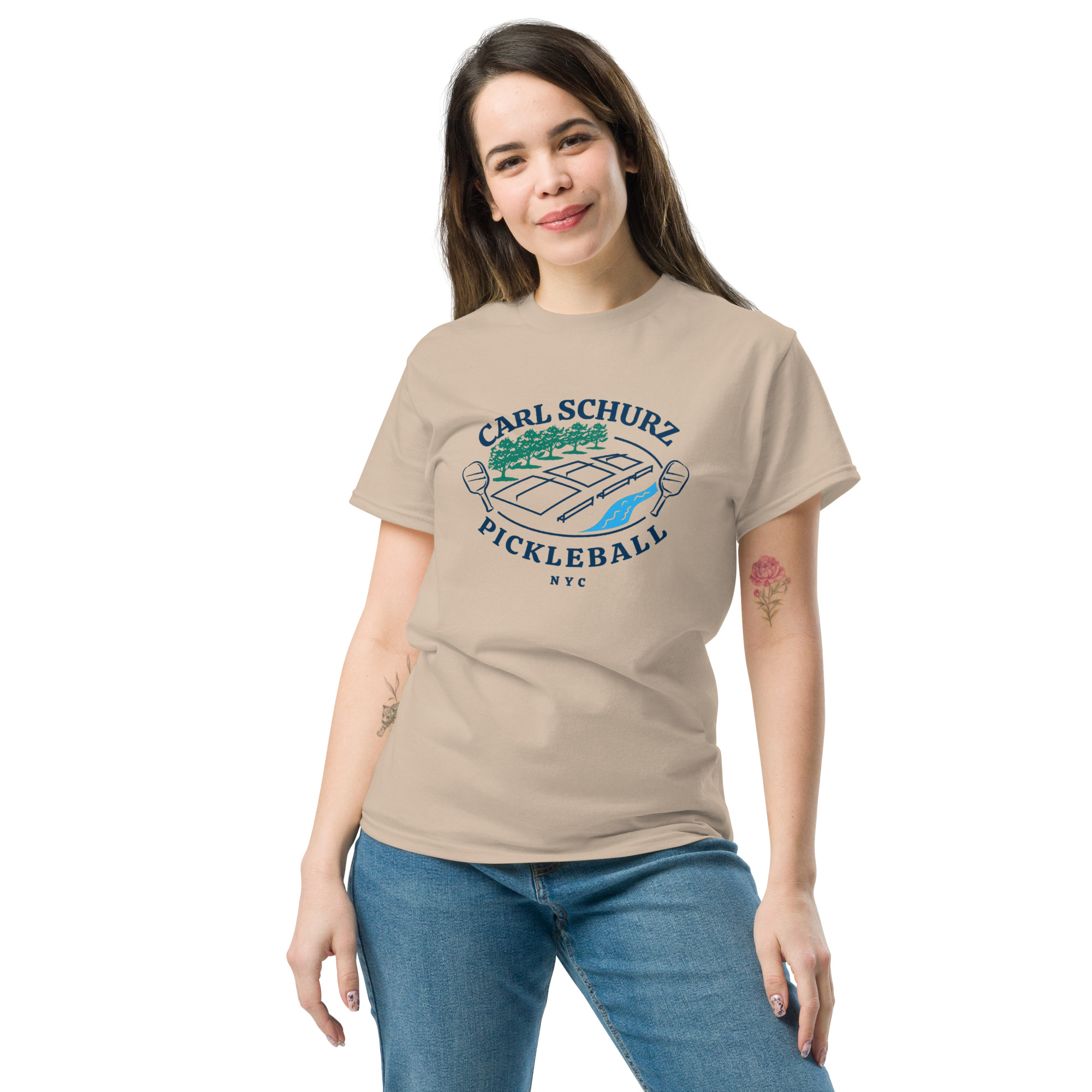 Carl Schurz Pickleball Casual Tee - Lights