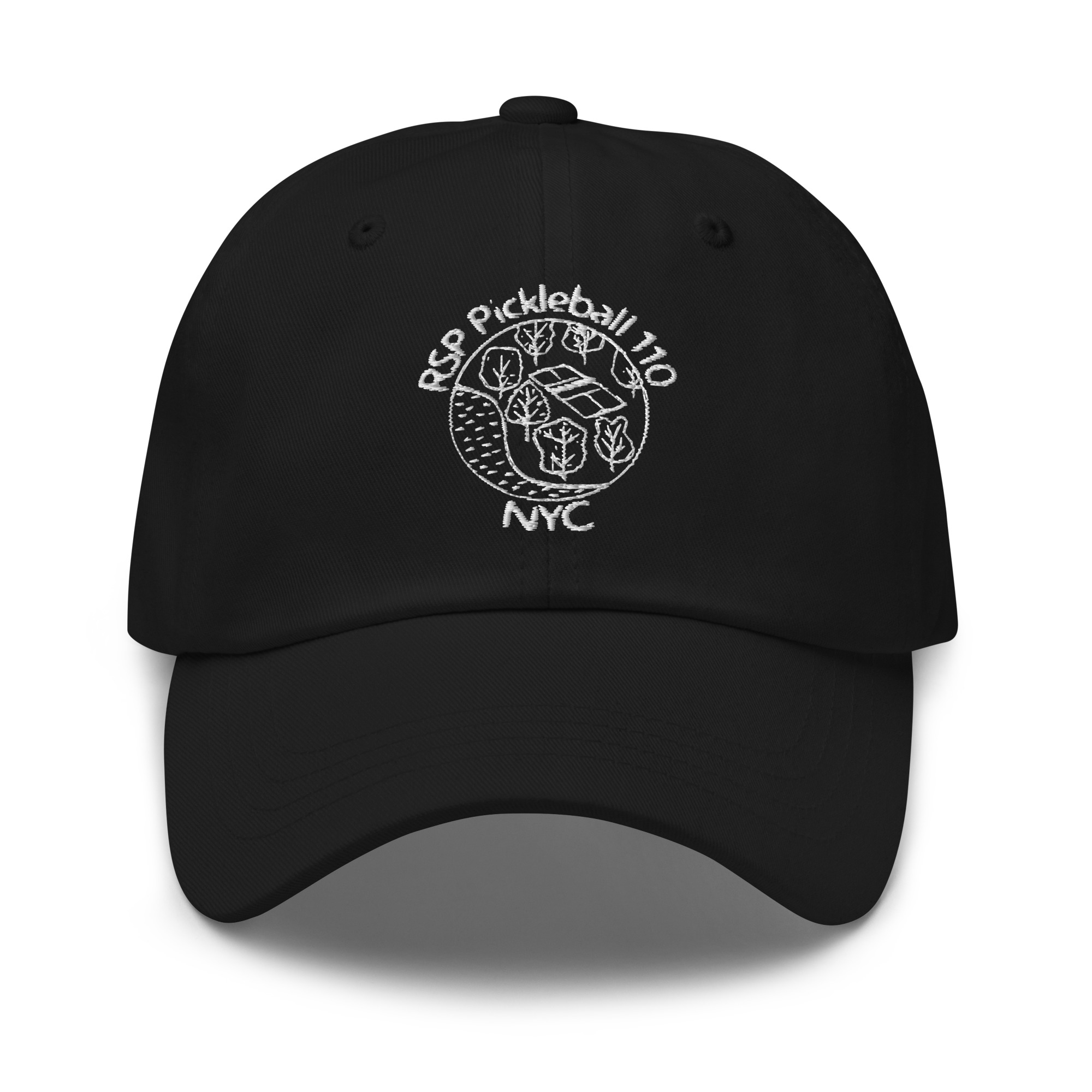RSP 110 Cotton Hat Black with White Logo